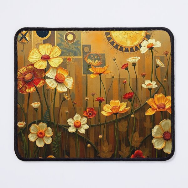Item preview, A Beautiful Flower Garden painting inspired by Gustav Klimt designed and sold by Vintage Designs +.