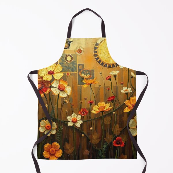 Item preview, A Beautiful Flower Garden painting inspired by Gustav Klimt designed and sold by Vintage Designs +.