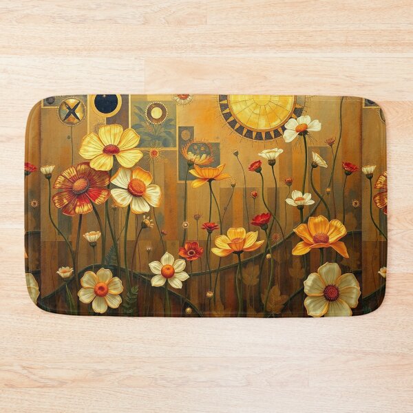 Item preview, A Beautiful Flower Garden painting inspired by Gustav Klimt designed and sold by Vintage Designs +.