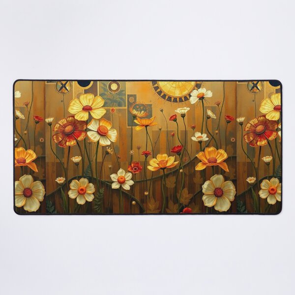 Item preview, A Beautiful Flower Garden painting inspired by Gustav Klimt designed and sold by Vintage Designs +.