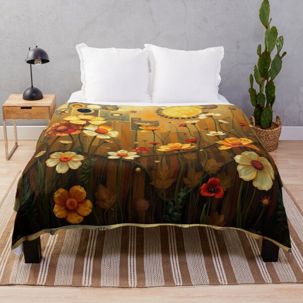 Item preview, A Beautiful Flower Garden painting inspired by Gustav Klimt designed and sold by Vintage Designs +.