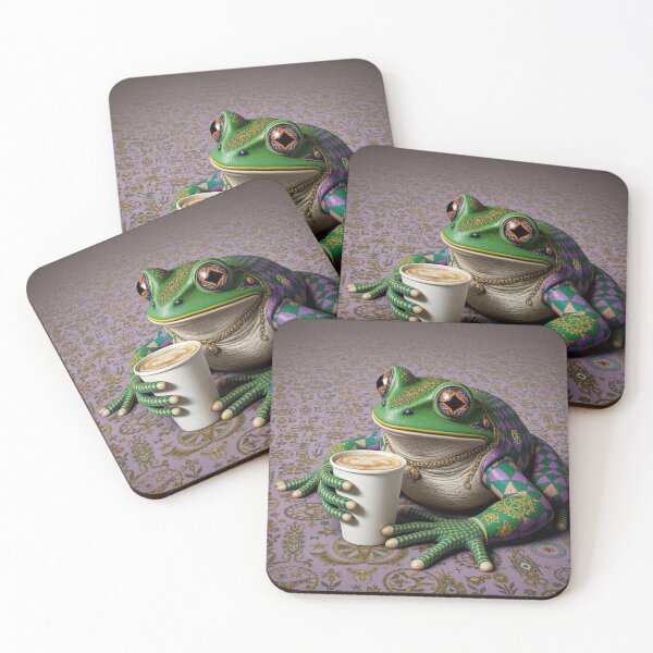 Item preview, Coffee Frog on the Carpet designed and sold by HabitableMoons.