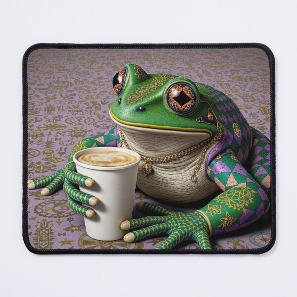 Item preview, Coffee Frog on the Carpet designed and sold by HabitableMoons.