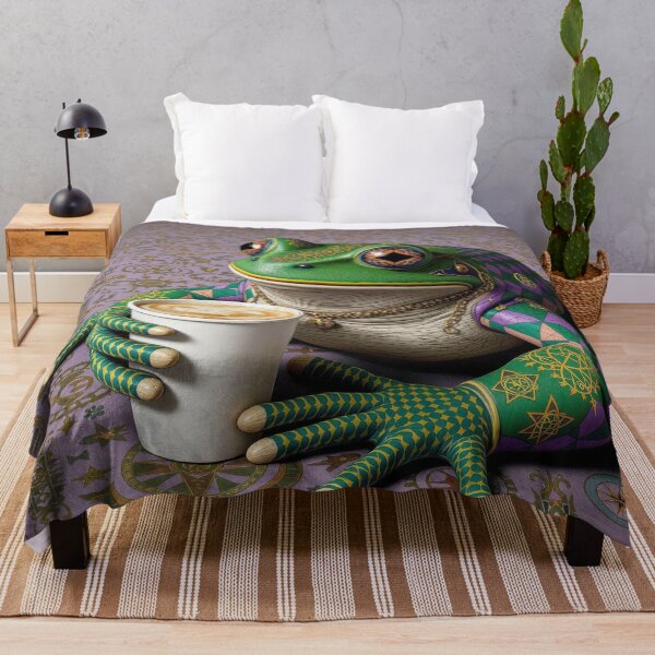 Item preview, Coffee Frog on the Carpet designed and sold by HabitableMoons.