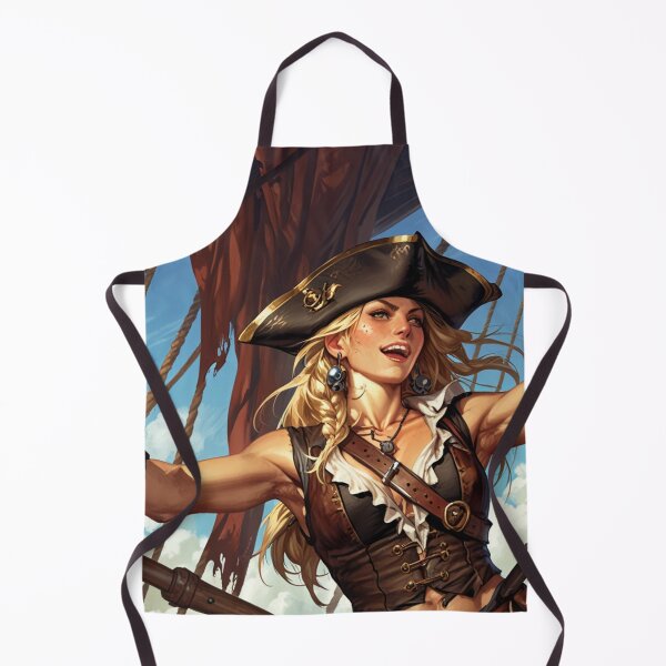 Item preview, Vintage Manga style Red Head Pirate Queen Anne Bonney vintage Anime Manga Illustration designed and sold by Vintage Designs +.
