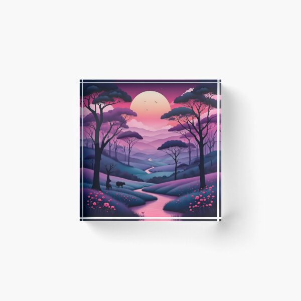 Item preview, Woods at dawn, purple fantasy designed and sold by Coolparrotgirl.