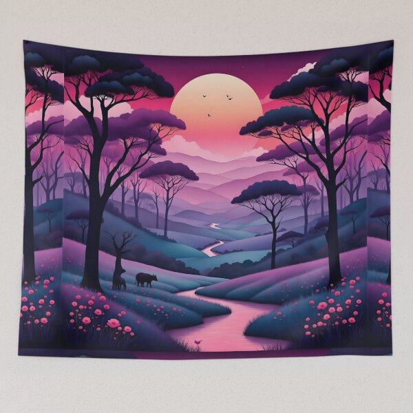 Item preview, Woods at dawn, purple fantasy designed and sold by Coolparrotgirl.