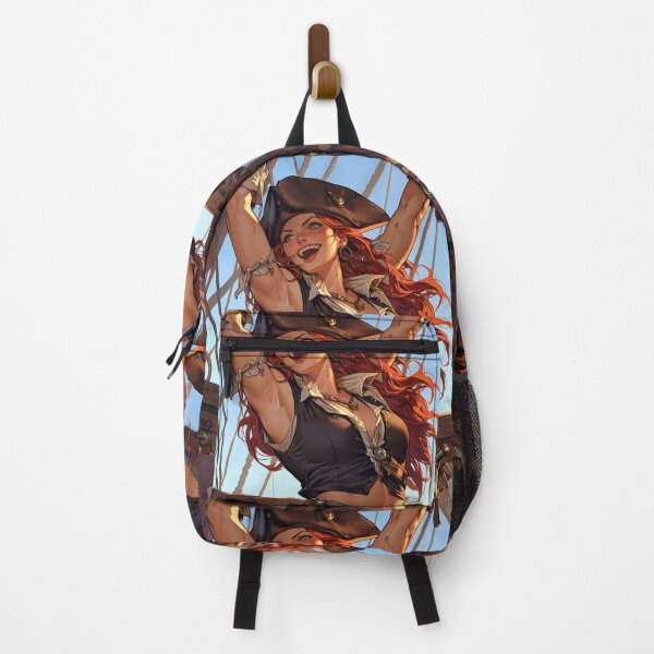 Item preview,  Vintage Manga style Red Head Pirate Queen Anne Bonney vintage Anime Manga Illustration designed and sold by Vintage Designs +.