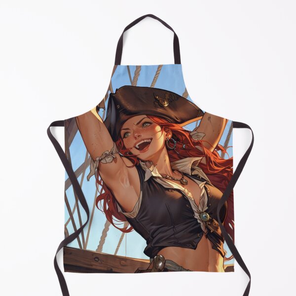 Item preview, Vintage Manga style Red Head Pirate Queen Anne Bonney vintage Anime Manga Illustration designed and sold by Vintage Designs +.