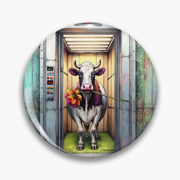 Item preview, Funny Cow in the Elevator designed and sold by M-Y-A-R-T-.