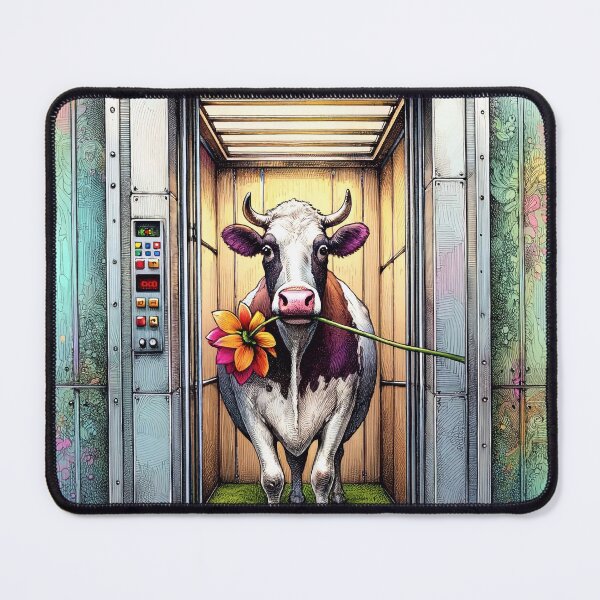 Item preview, Funny Cow in the Elevator designed and sold by M-Y-A-R-T-.