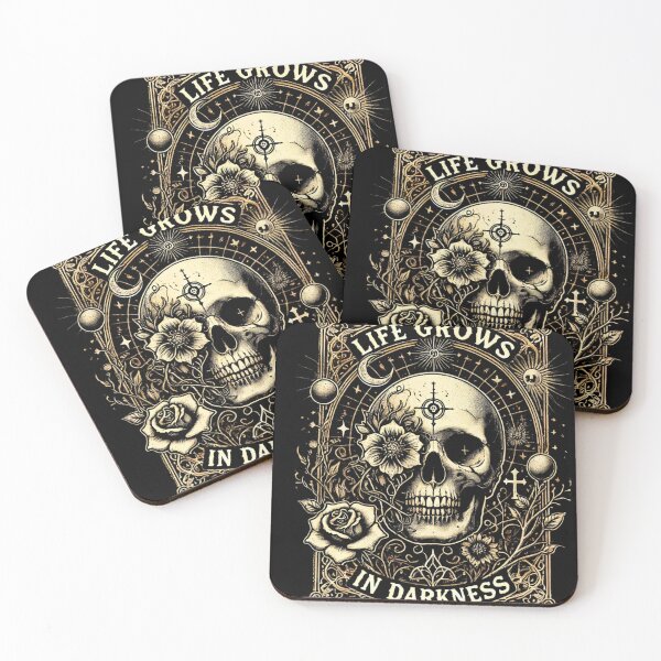 Item preview, Life Grows in Darkness - Gothic Skull Aesthetic T-Shirt designed and sold by Machciu04.