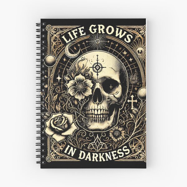 Item preview, Life Grows in Darkness - Gothic Skull Aesthetic T-Shirt designed and sold by Machciu04.
