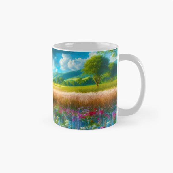 Artikelvorschau, Atemberaubende Felder voller Wildblumen – eine von der Natur gemalte Landschaft entworfen und verkauft von PinkPandaDesign.