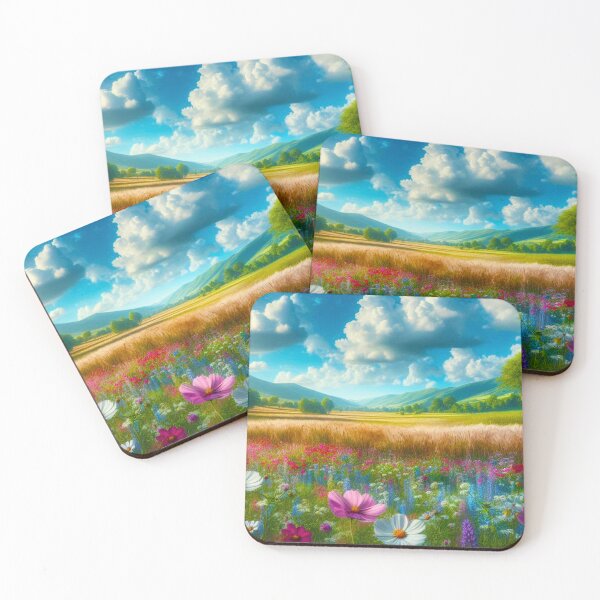 Item preview, Breathtaking fields of wildflower nature’s painted landscape designed and sold by PinkPandaDesign.