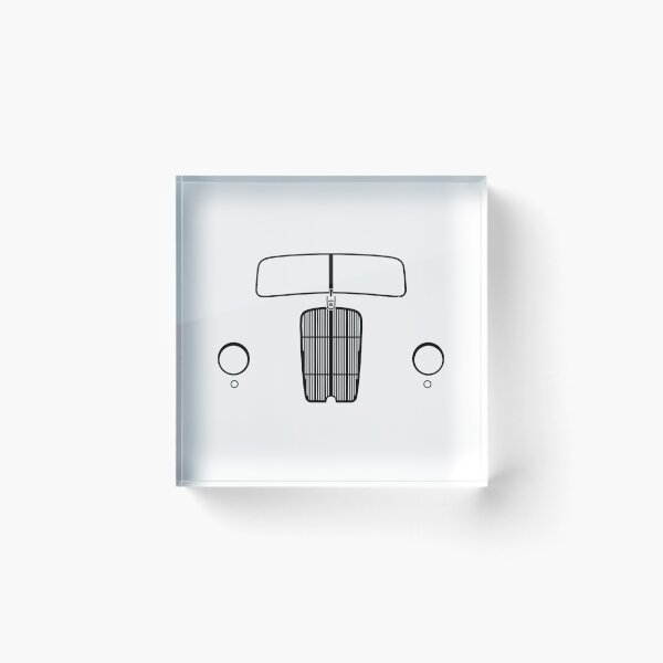Item preview, Morris Six MS 1940s-1950s British classic car minimalist outline black designed and sold by soitwouldseem.
