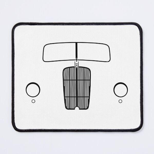 Item preview, Morris Six MS 1940s-1950s British classic car minimalist outline black designed and sold by soitwouldseem.