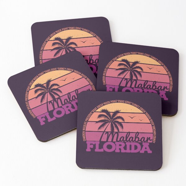 Item preview, Malabar Florida Sunset Retro Vintage Local Pride Logo designed and sold by CRHPOD20.