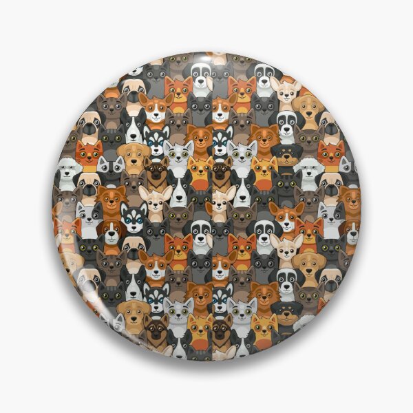 Item preview, Cat And Dog Seamless Pattern Cute Cartoon designed and sold by vintageretrostyleshop.