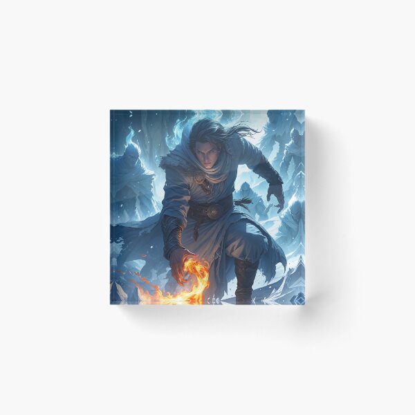 Item preview, Elemental Fury Unleashed: Fiery War Against Icy Shadows designed and sold by Astraliscape.