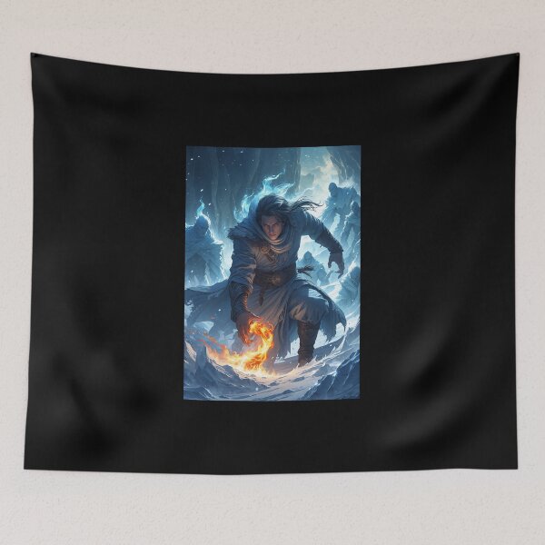 Item preview, Elemental Fury Unleashed: Fiery War Against Icy Shadows designed and sold by Astraliscape.
