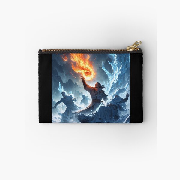 Item preview, Frozen Abyss Ignited: Protagonist’s Fiery Defiance in Blizzard designed and sold by Astraliscape.