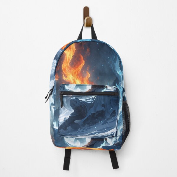Item preview, Frozen Abyss Ignited: Protagonist’s Fiery Defiance in Blizzard designed and sold by Astraliscape.