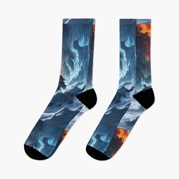 Item preview, Frozen Abyss Ignited: Protagonist’s Fiery Defiance in Blizzard designed and sold by Astraliscape.