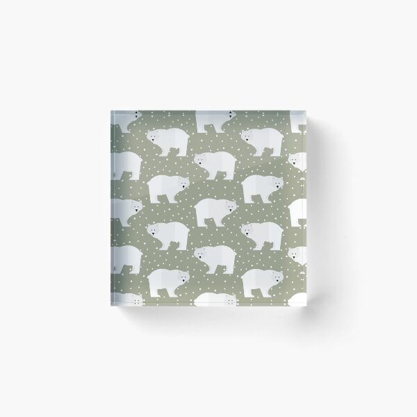 Item preview, Polar bears on green designed and sold by reneesillus.