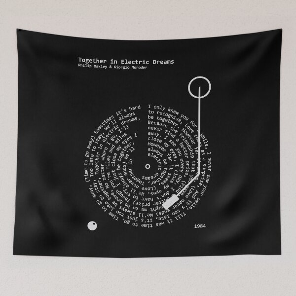 Item preview, Together in Electric Dreams, Philip Oakley & Giorgio Moroder - Lyrics Poster designed and sold by MancBusyBee.