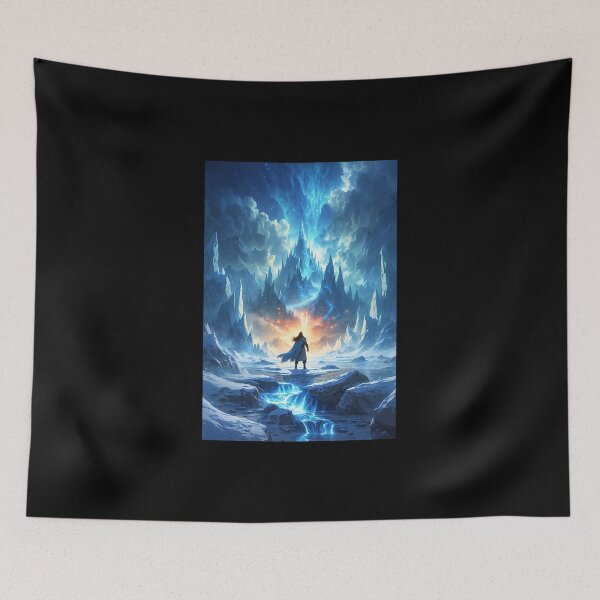 Item preview, Glacial Walls Break: A Hero’s Fiery Rebirth Unfolds designed and sold by Astraliscape.