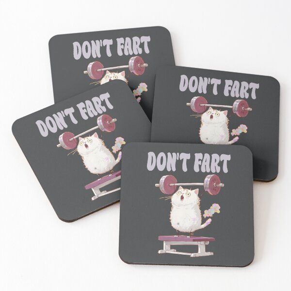 Item preview, Don't Fart Funny cat Weight Lifting Gym Workout Fitness designed and sold by Colorfulman.