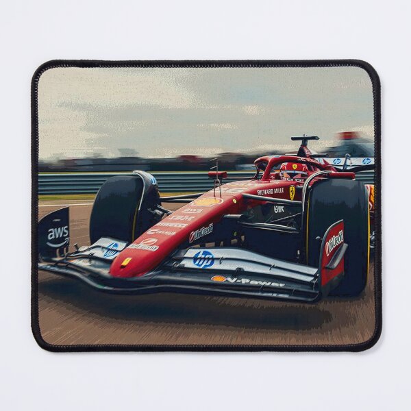 Item preview, Charles Leclerc racing his 2025 F1 car abstract designed and sold by Rodissimus1984.