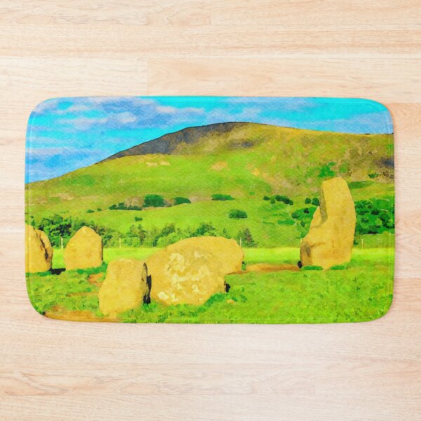 Item preview, Watercolor painting of Castlerigg Stone Circle in Lake District,England designed and sold by GestaltImagery.
