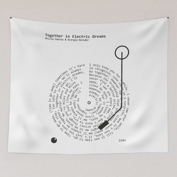 Item preview, Together in Electric Dreams, Philip Oakley & Giorgio Moroder - Lyrics Poster designed and sold by MancBusyBee.