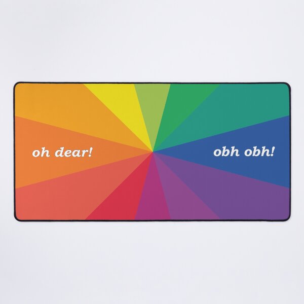 Item preview, oh dear/obh obh! in Scottish Gaelic with rainbow background designed and sold by Mamaidh Made.