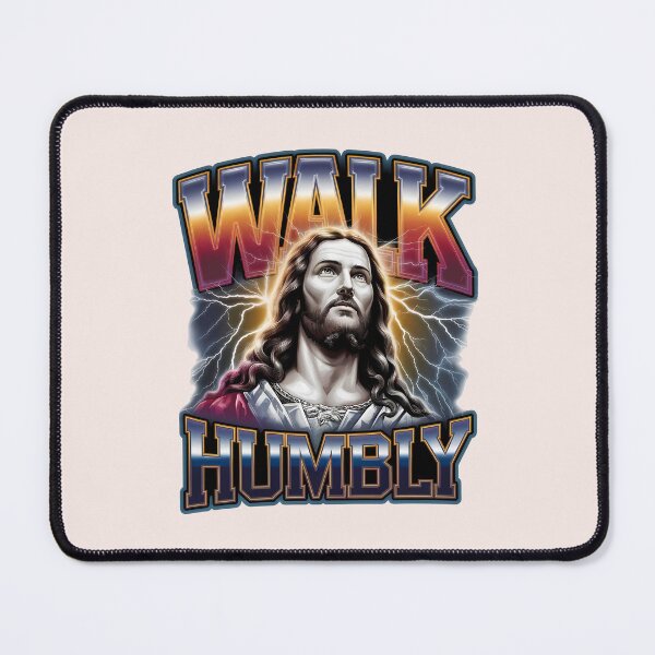 Item preview, Micah 6:8 – Walk Humbly | Bootleg-Style Jesus Art | Christian Bible Verse designed and sold by  KnitLuv.