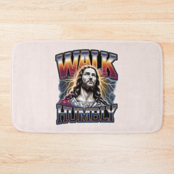 Item preview, Micah 6:8 – Walk Humbly | Bootleg-Style Jesus Art | Christian Bible Verse designed and sold by  KnitLuv.