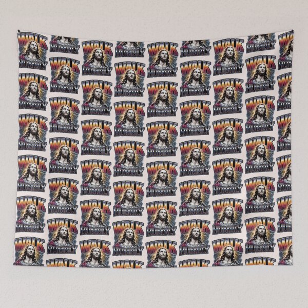 Item preview, Micah 6:8 – Walk Humbly | Bootleg-Style Jesus Art | Christian Bible Verse designed and sold by  KnitLuv.