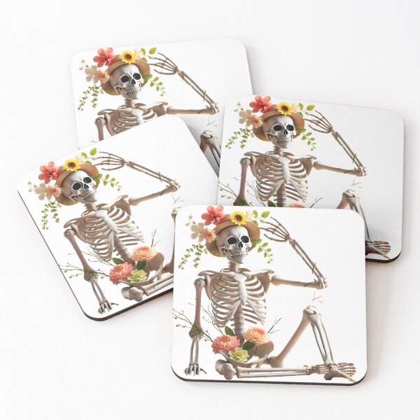 Item preview, Skeleton with Flowers designed and sold by Sagar2020.