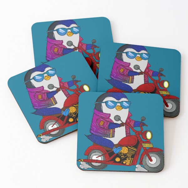 Item preview, Penguin Biker – Faster than Ice, Wheels, Ice and Fun designed and sold by KingxScribble.