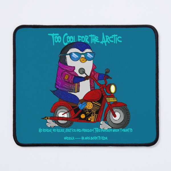 Item preview, Penguin Biker – Faster than Ice, Wheels, Ice and Fun designed and sold by KingxScribble.