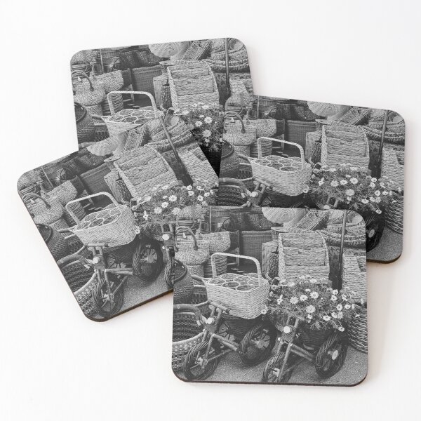 Item preview, Black and White Market Stand – Baskets, Flowers, and Mini Bicycles designed and sold by Clumsy People.