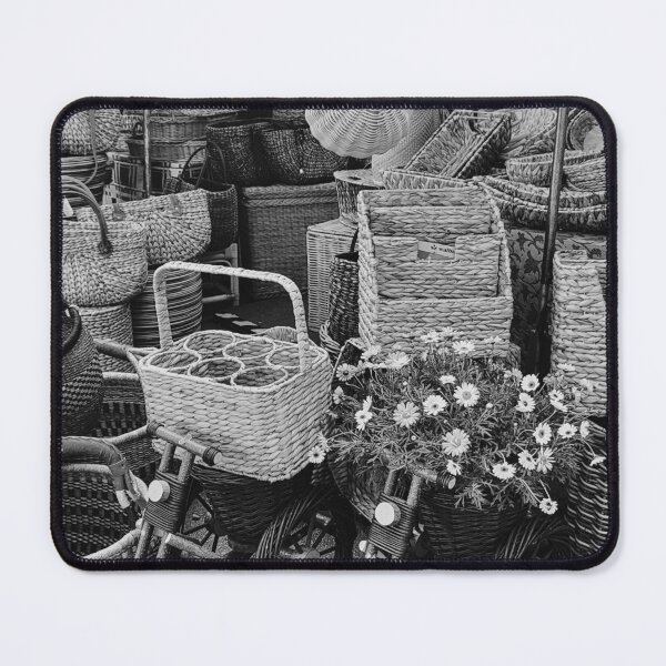 Item preview, Black and White Market Stand – Baskets, Flowers, and Mini Bicycles designed and sold by Clumsy People.
