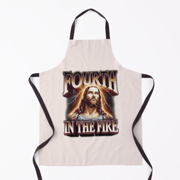 Item preview, Daniel 3:25 – Fourth in the Fire | Bootleg-Style Jesus Art | Christian Bible Verse designed and sold by KnitLuv.