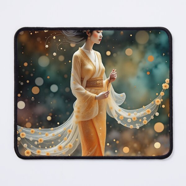 Item preview,  Beautiful Japanese geisha in sparkles,  kimono, golden   designed and sold by Coolparrotgirl.