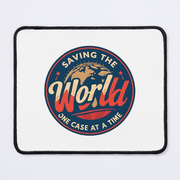 Item preview, Saving The World, One Case At a Time Funny Social Worker designed and sold by DomTeesHaven.