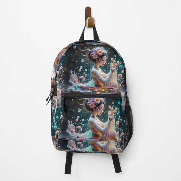 Item preview, Beautiful Japanese geisha in sparkles, kimono, purple, flowers designed and sold by Coolparrotgirl.