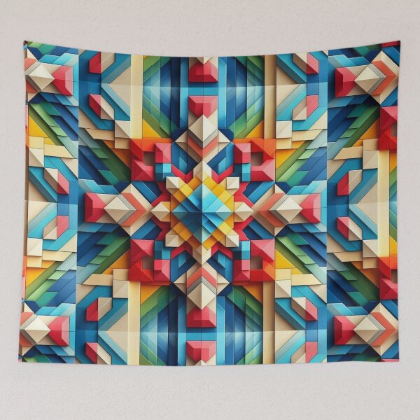Item preview, colorful geometric symmetric desighn designed and sold by Dogandesighn.