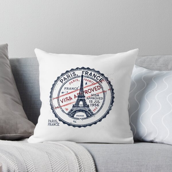 Item preview, Vintage Paris Travel Stamp – Retro Passport Stamp with Eiffel Tower designed and sold by Designeerguy.